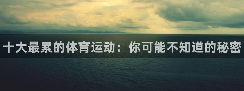 3377体育官网下载平台注册要钱吗安全吗：十大最累的体育运动