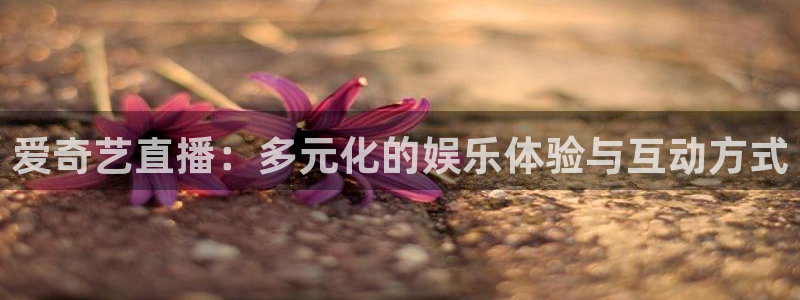 nba斗球体育直播：爱奇艺直播：多元化的娱乐体验与互动方式