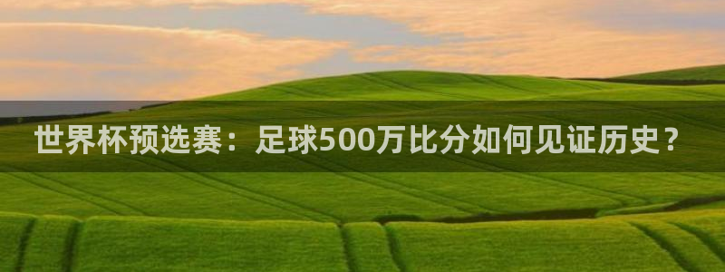 斗球直播ios下载：世界杯预选赛：足球500万比分如何见证历史？